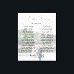 Toile Mariage photo personnalisé & Vows Canvas Imprimer<br><div class="desc">Design moderne et élégant imprimé Mariage photo personnalisé & Vows Canvas Imprimer qui peut être customisé avec votre texte. Cliquez sur le bouton "Customiser" et utilisez notre outil de conception pour modifier ce modèle. Découvrez le magasin Graphic Art Design pour d'autres produits qui correspondent à ce design !</div>