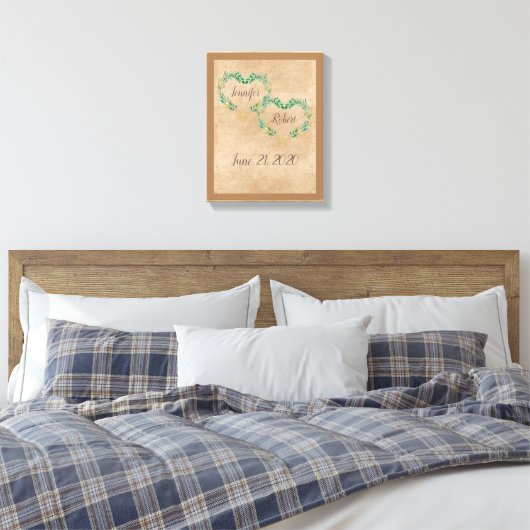 Toile Mariage Script Rustique Romantique (Insitu(Chambre))