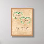 Toile Mariage Script Rustique Romantique (Recto)