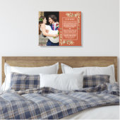 Toile Mariage Vows Terracotta Green Photo (Insitu(Chambre))