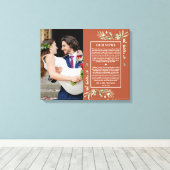 Toile Mariage Vows Terracotta Green Photo (Insitu (Plancher de Bois))