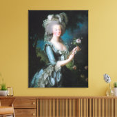 Toile Marie Antoinette avec Rose par Elisabeth Le Brun (Insitu(Salon))