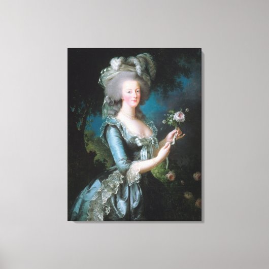 Toile Marie Antoinette avec Rose par Elisabeth Le Brun (Recto)