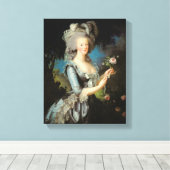 Toile Marie Antoinette avec un Rose, 1783 (Insitu (Plancher de Bois))