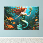 Toile "Marielle" - Belle sirène dansante (Insitu (Plancher de Bois))