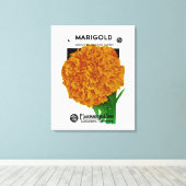 Toile Marigold Vintage Seed Packet (Insitu (Plancher de Bois))