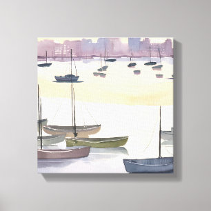 Toile Marina pour bateaux   Baie océanique à l'aquarelle