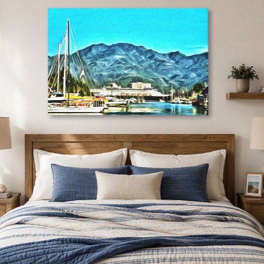 Toile Marina Vallarta Côte Mexicaine 0946 Art
