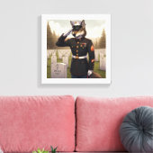 Toile Marine Corps Wolf saluant (Insitu(Salon))