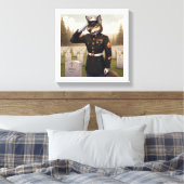 Toile Marine Corps Wolf saluant (Insitu(Chambre))