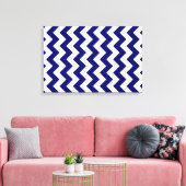 Toile Marine et White Zigzag (Insitu(Salon))