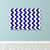 Toile Marine et White Zigzag (Insitu (Plancher de Bois))