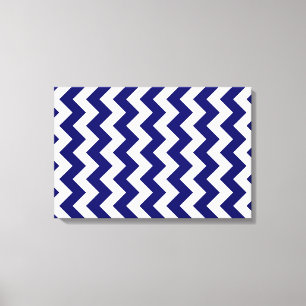 Toile Marine et White Zigzag
