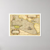 Toile Maris Pacifici 1589 par Abraham Ortelius (Recto)