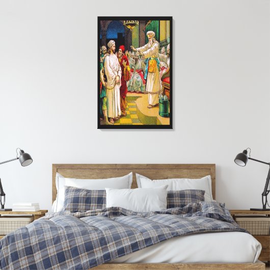 Toile Mark 14:53-65 Jésus devant le Prêtre en chef Canva (Insitu(Chambre))