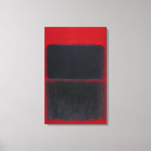 Toile Mark Rothko - Rouge clair sur noir - 1957