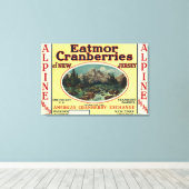 Toile Marque Étiquette de la marque Eatmor Cranberries (Insitu (Plancher de Bois))