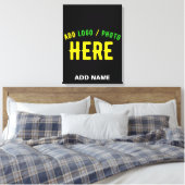 TOILE MARQUE NOIRE PERSONNALISABLE MODERNE ÉLÉGANTE VERI (Insitu(Chambre))