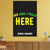 TOILE MARQUE NOIRE PERSONNALISABLE MODERNE ET ÉLÉGANTE V (Insitu(Salon))