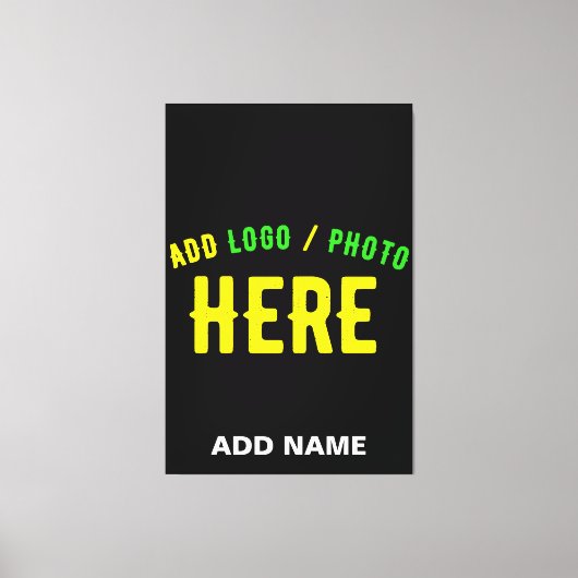 TOILE MARQUE NOIRE PERSONNALISABLE MODERNE ET ÉLÉGANTE V (Recto)