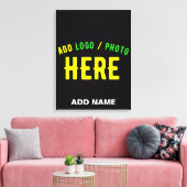 TOILE MARQUE PERSONNALISÉE NOIRE MODERNE ET ÉLÉGANTE VÉR (Insitu(Salon))