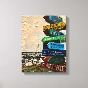 Toile Marqueur de direction à Kelley's Island, Peinture