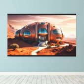 Toile Mars Habitat Alpha - Architecture de l'IA Sci-Fi (Insitu (Plancher de Bois))