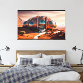 Toile Mars Habitat Alpha - Architecture de l'IA Sci-Fi (Insitu(Chambre))