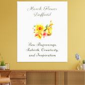 Toile Mars Mois de la naissance Daffodique cadeau de nai (Insitu(Salon))