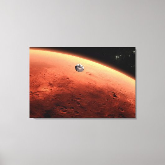 Toile Mars Science Laboratory approchant Mars. (Recto)
