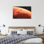 Toile Mars Science Laboratory approchant Mars. (Insitu(Chambre))