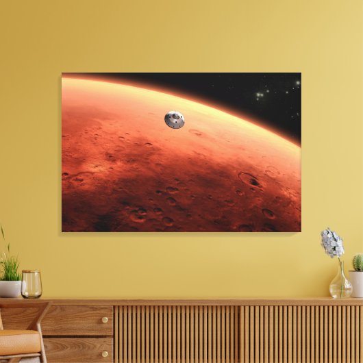 Toile Mars Science Laboratory approchant Mars. (Insitu(Salon))
