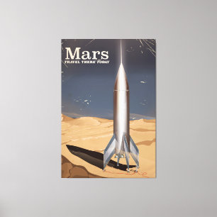 Toile Mars - voyagez-y aujourd'hui affiche de voyage vin