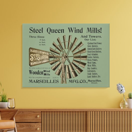 TOILE MARSEILLES ILLINOIS STEEL QUEEN WIND MILLS FARM (Insitu(Salon))