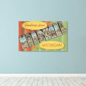 Toile Marshall, Michigan - Scènes de grandes lettres (Insitu (Plancher de Bois))