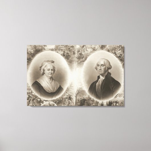 Toile Martha et George Washington 1876 (Recto)
