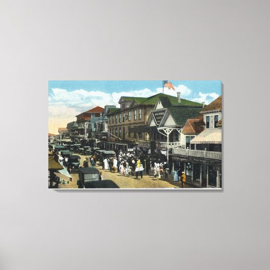 Toile Martha's Vineyard, Circuit Avenue Scene (Recto)