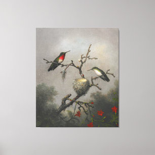 Toile MARTIN J. HEADE - Colibri à gorge rubis - 1864