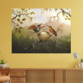 Toile MARTIN J. HEADE Deux colibris à un nid (1863) (Insitu(Salon))