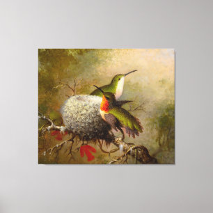 Toile MARTIN J. HEADE - Deux jets de rubis par leur nid
