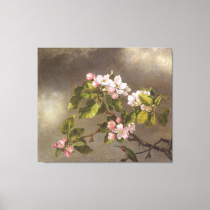 Toile MARTIN J. HEADE - Fleurs de colibris et d'Apple -