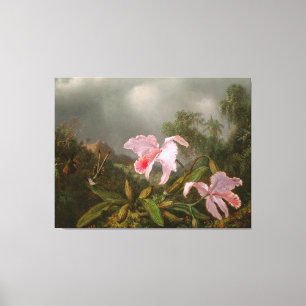 Toile MARTIN J. HEADE Jungle Orchidées & Hummingbirds 18