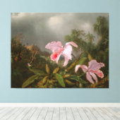 Toile MARTIN J. HEADE Jungle Orchidées & Hummingbirds 18 (Insitu (Plancher de Bois))