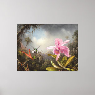 Toile MARTIN J. HEADE Orchid avec deux colibris 1871
