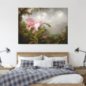 Toile MARTIN J. HEADE - Orchidée et colibri - c. 1885 (Insitu(Chambre))