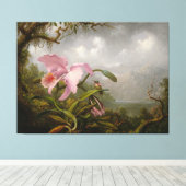 Toile MARTIN J. HEADE - Orchidée et colibri - c. 1885 (Insitu (Plancher de Bois))