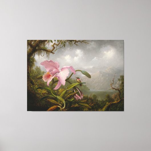 Toile MARTIN J. HEADE - Orchidée et colibri - c. 1885 (Recto)