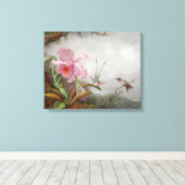 Toile MARTIN JOHNSON HEADE - Colibris et orchidées - (Insitu (Plancher de Bois))