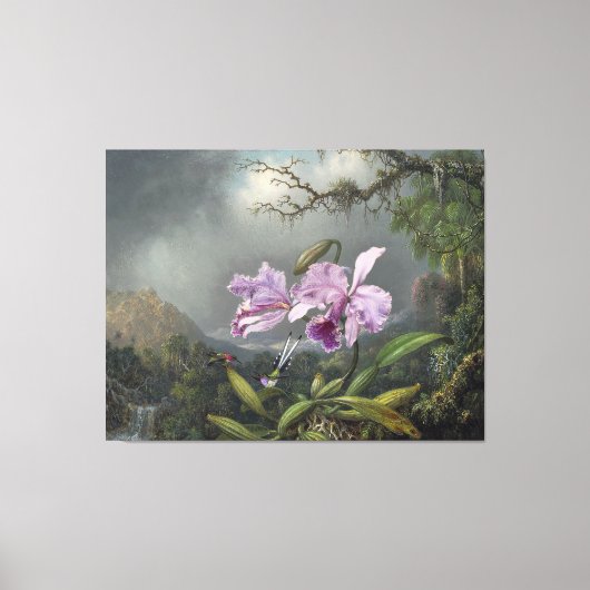 Toile MARTIN JOHNSON HEADE - Étude d'une orchidée - 1872 (Recto)