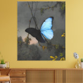 Toile MARTIN JOHNSON HEADE - Papillon bleu Morpho - (Insitu(Salon))